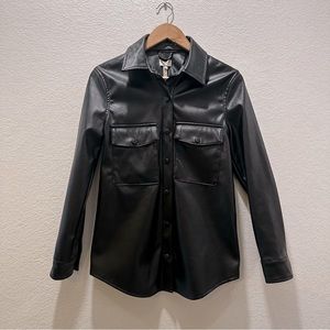 Laundry by Shelli Segal | Trench Coat Double Breast Pocket | Vegan Leather | XS